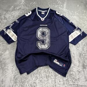 Vintage Y2K Dallas Cowboys NFL Equipment Authentic RBK Tony Romo  Distressed